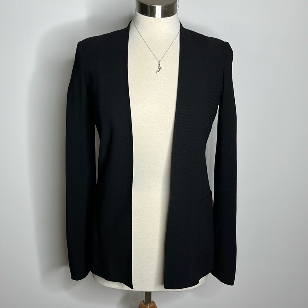 THEORY‎ Black Tapered Waist Blazer Sz 0
